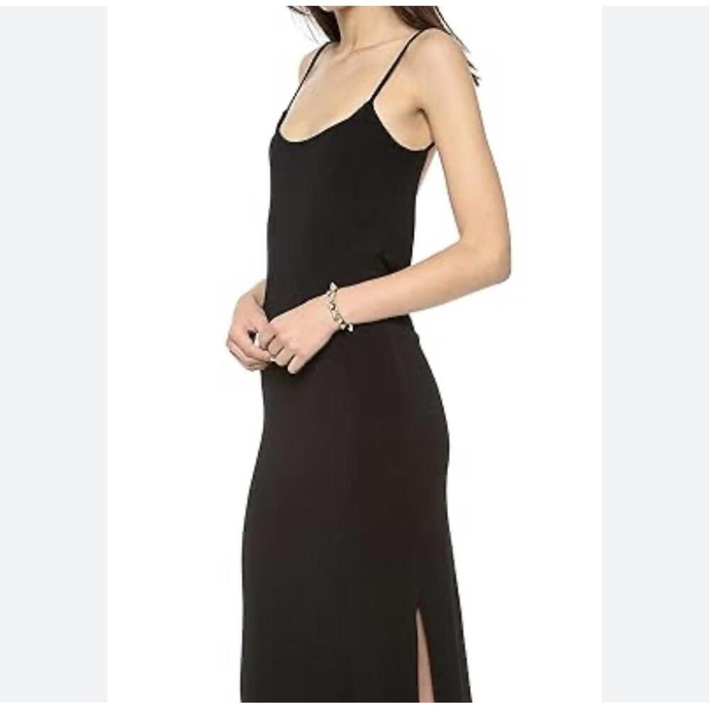 YOUNG FABULOUS AND BROKE black jersey midi dress sz XS
